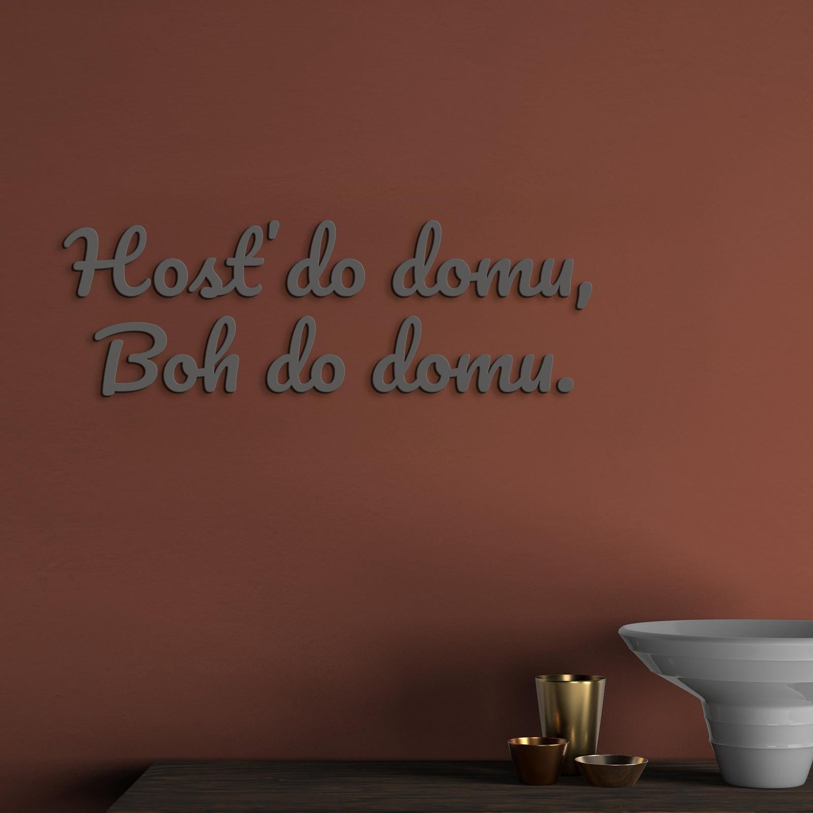 Citát na stenu Hosť do domu, Boh do domu-DREVTEX