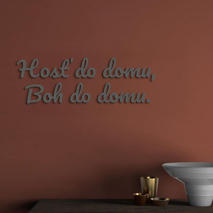 Citát na stenu Hosť do domu, Boh do domu-DREVTEX