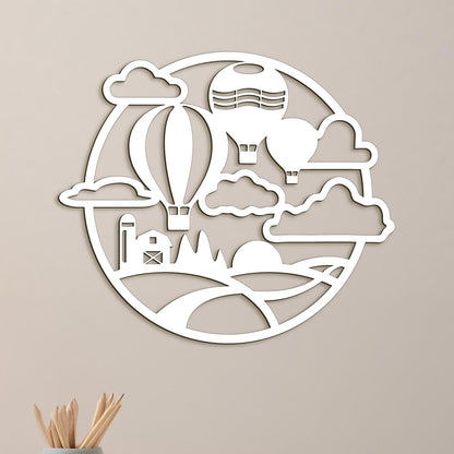 Dreveny obraz Let balónom-DREVTEX