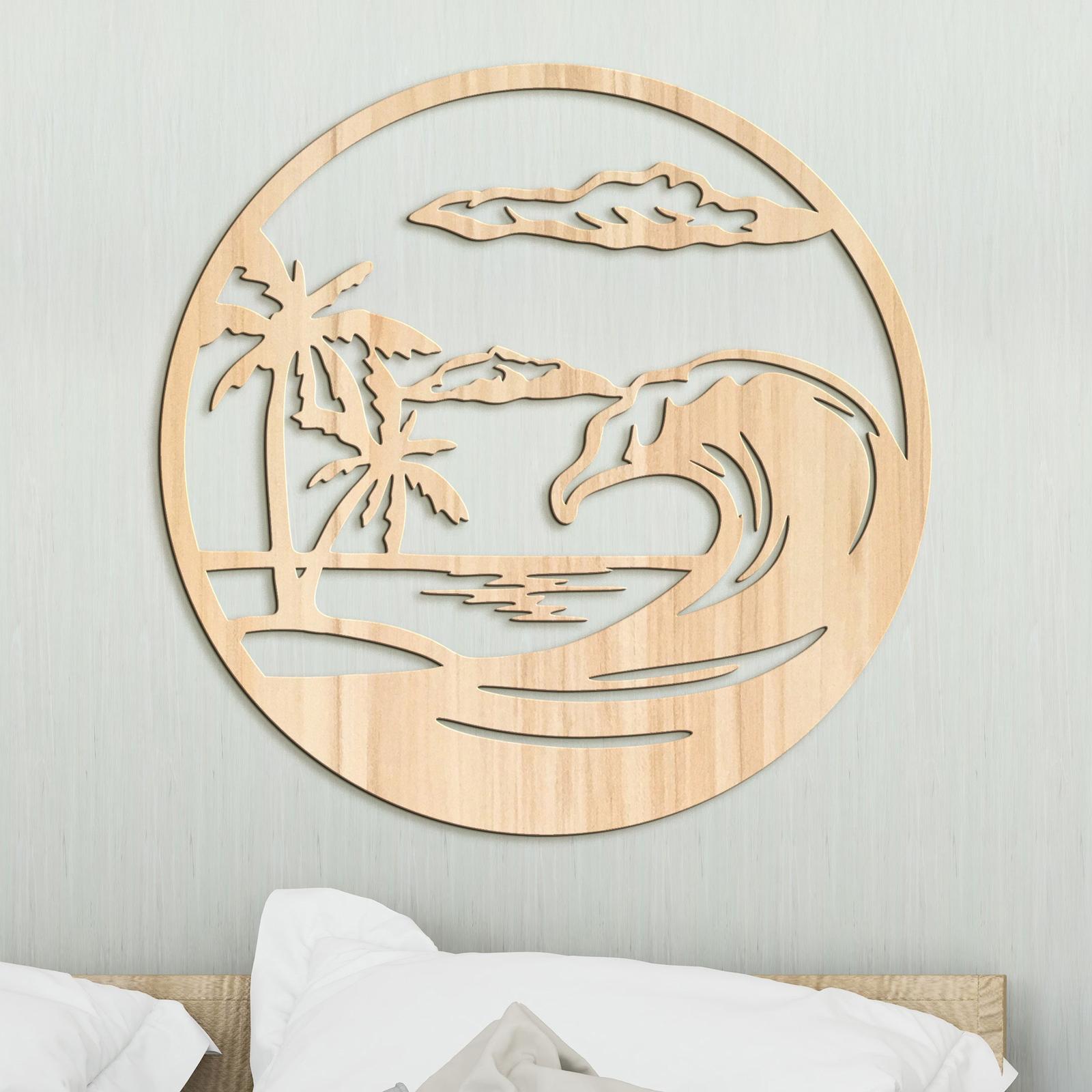 Drevený obraz na stenu pláž-DREVTEX