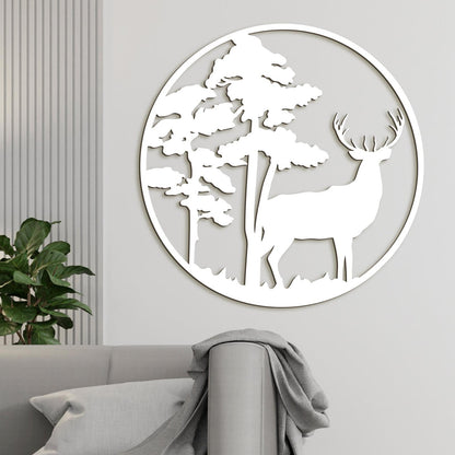 Drevený obraz Jelenia silueta-DREVTEX
