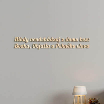 Drevený nápis pravidlá rodiny-DREVTEX