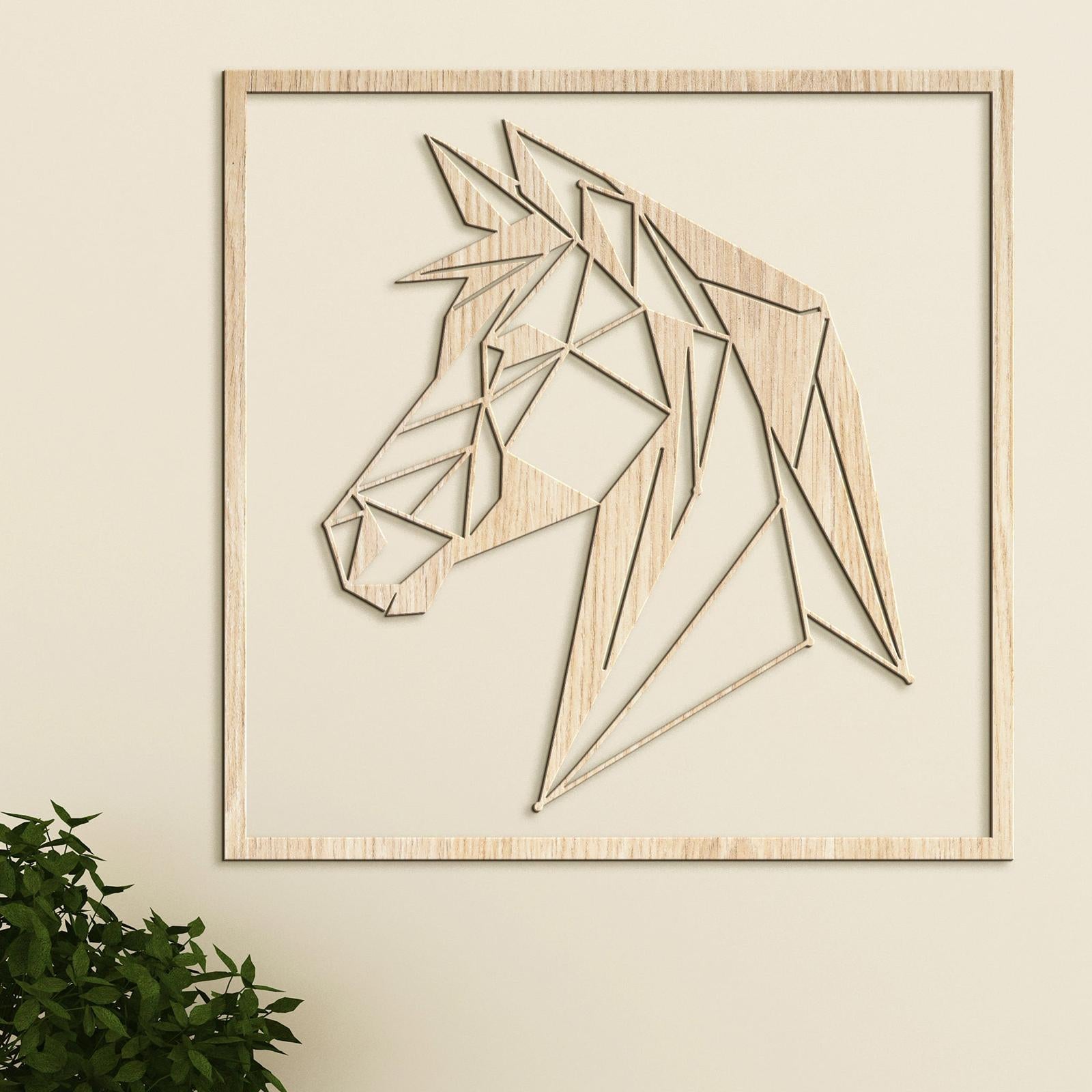 Drevený obraz silueta koňa-DREVTEX