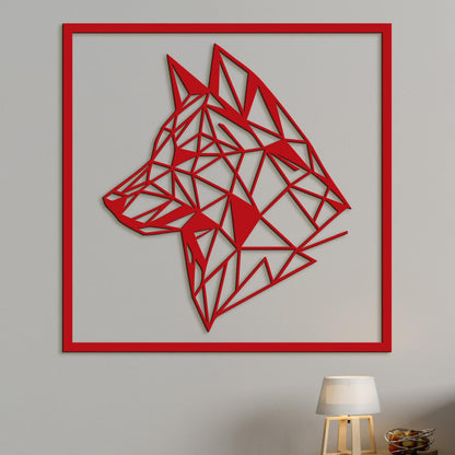 Drevený obraz Silueta vlka-DREVTEX