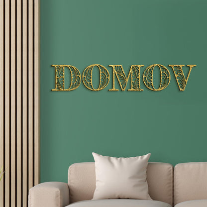 Drevený nápis DOMOV-DREVTEX