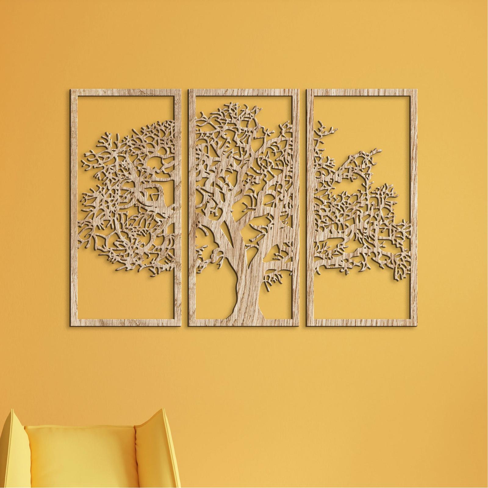 Trojdielny obraz Strom zivota-DREVTEX