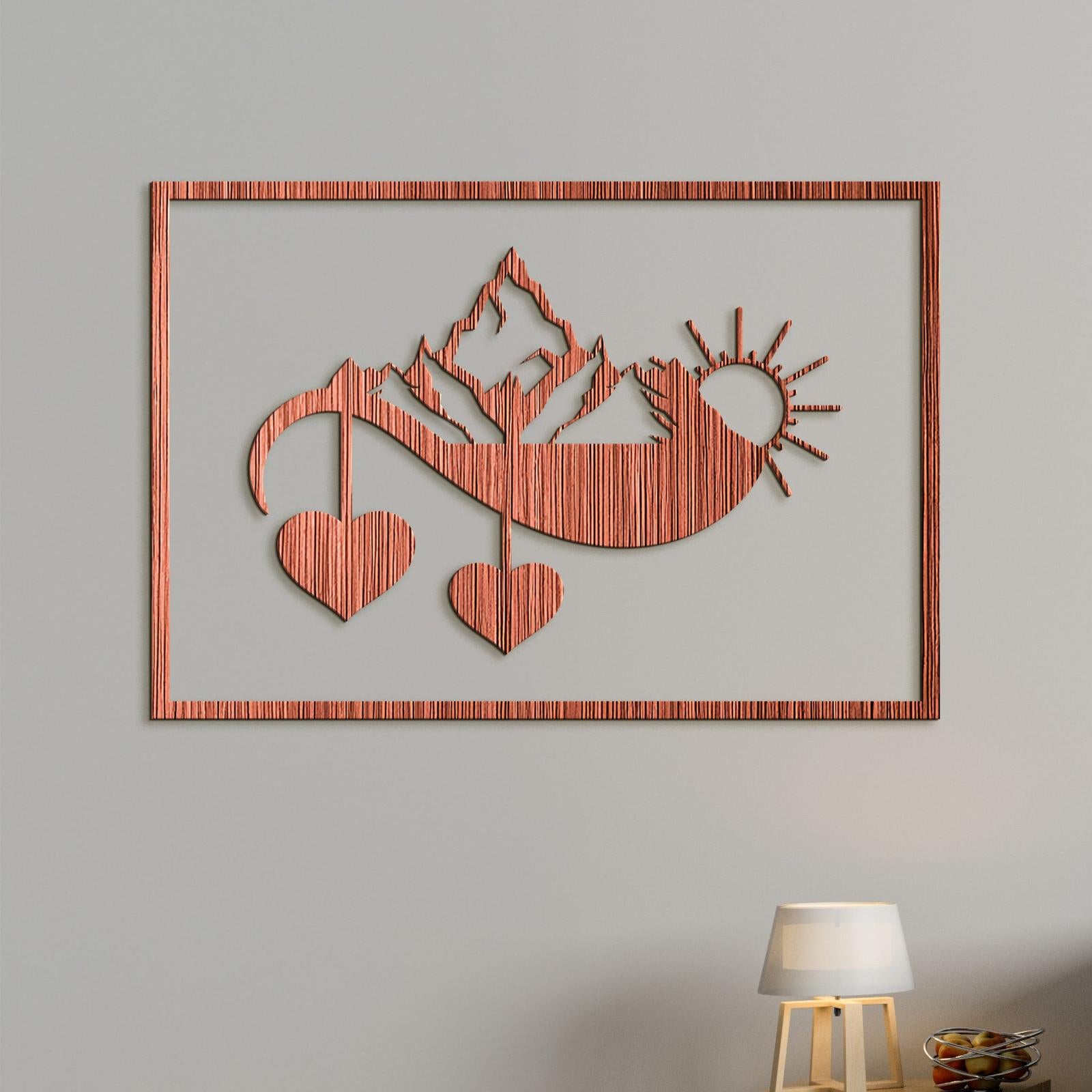 Drevený obraz na stenu Západ slnka-DREVTEX