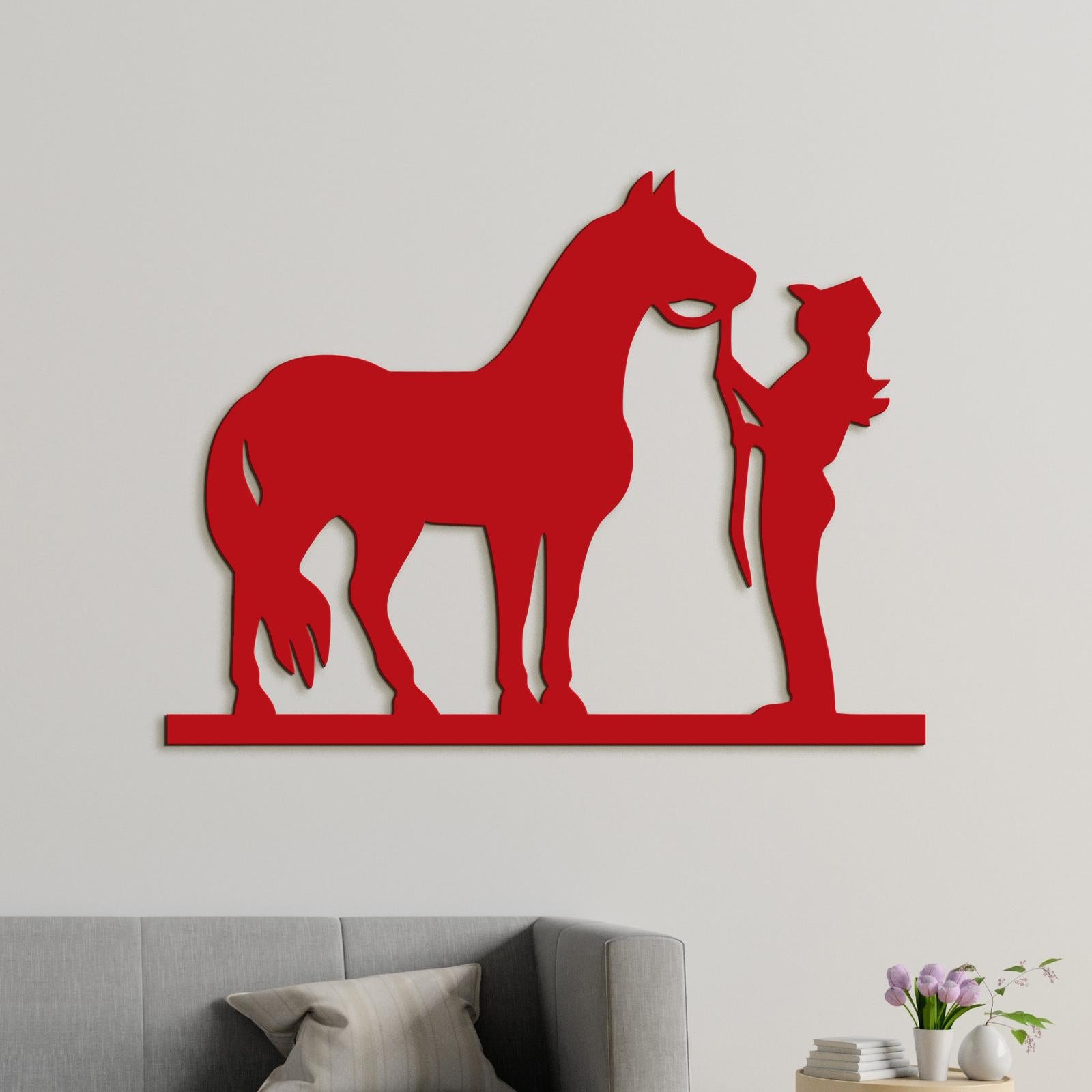 Obraz Jazdec s konom-DREVTEX