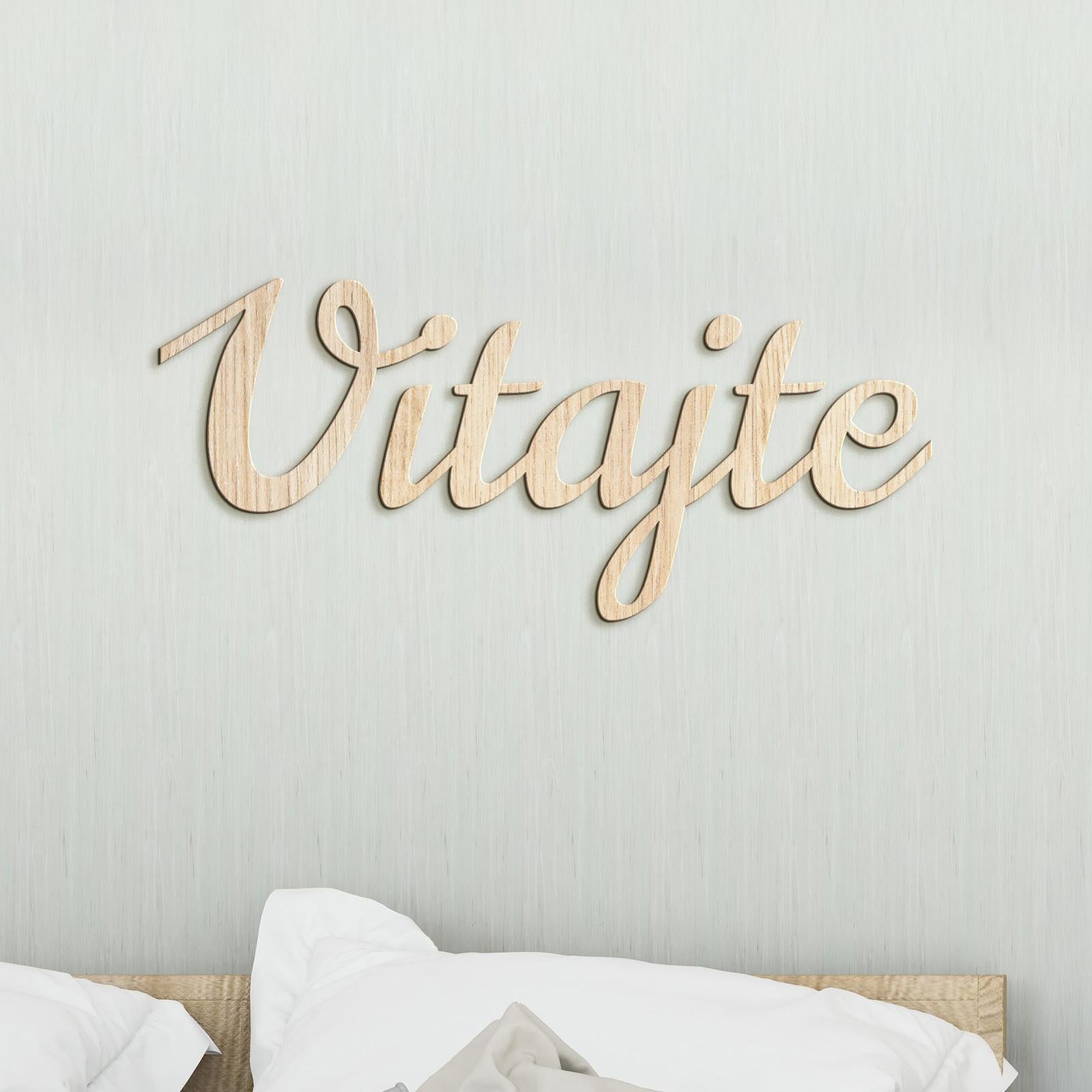 Drevený nápis na stenu Vitajte-DREVTEX