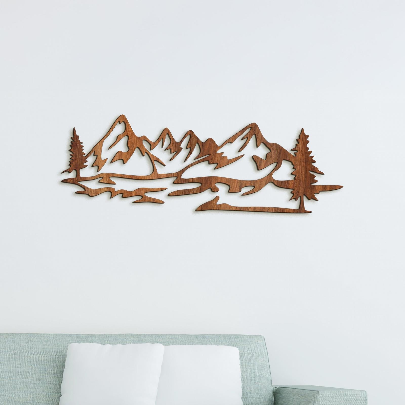 Dreveny obraz silueta hor-DREVTEX