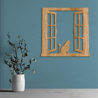 Silueta macky na okne-DREVTEX