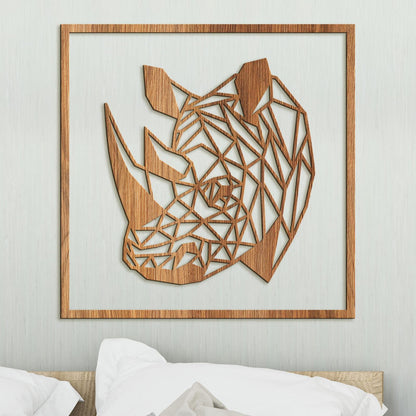 Drevený obraz Nosorožec-DREVTEX