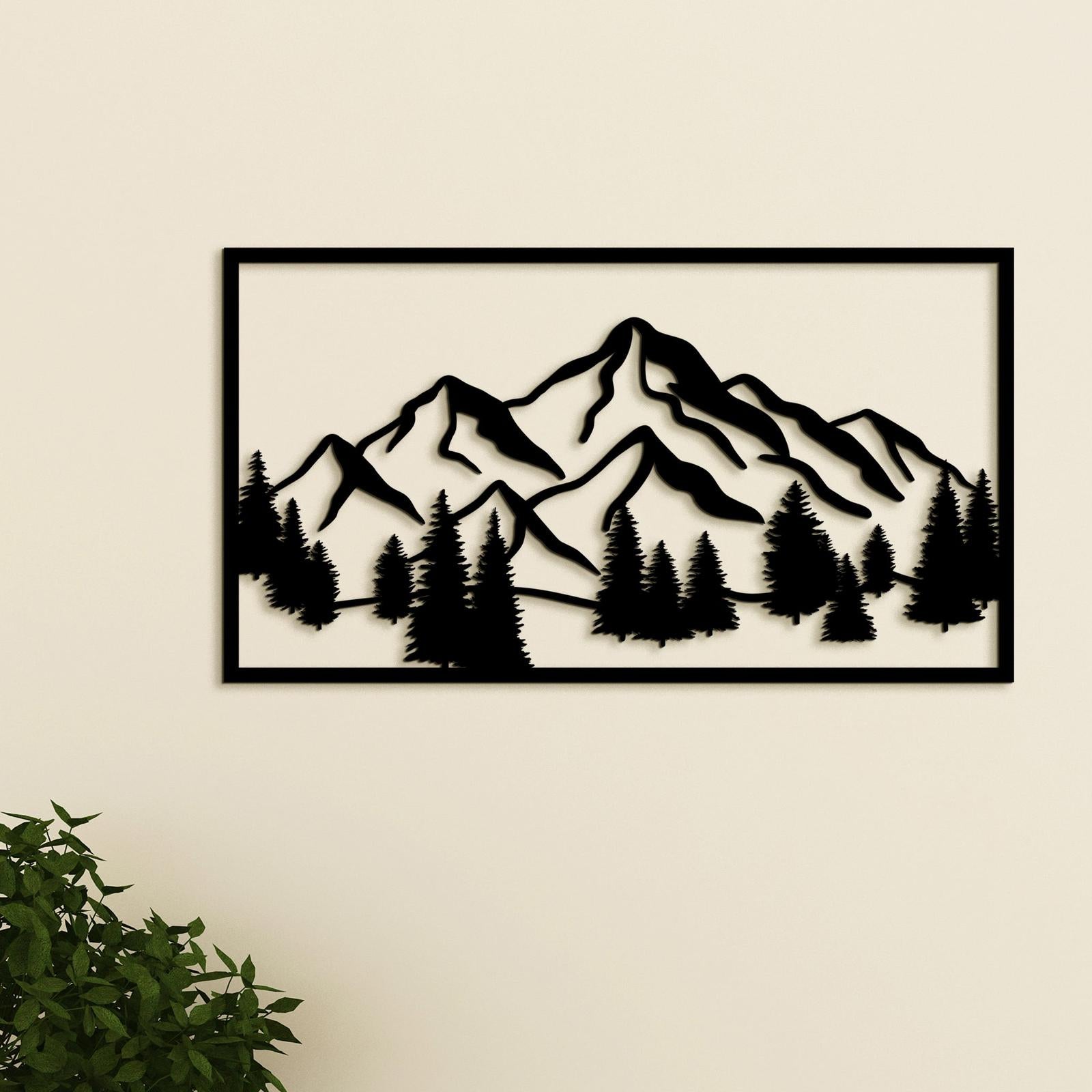 Drevený obraz Horská scenéria-DREVTEX