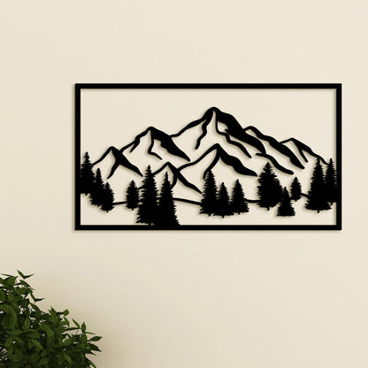 Drevený obraz Horská scenéria-DREVTEX