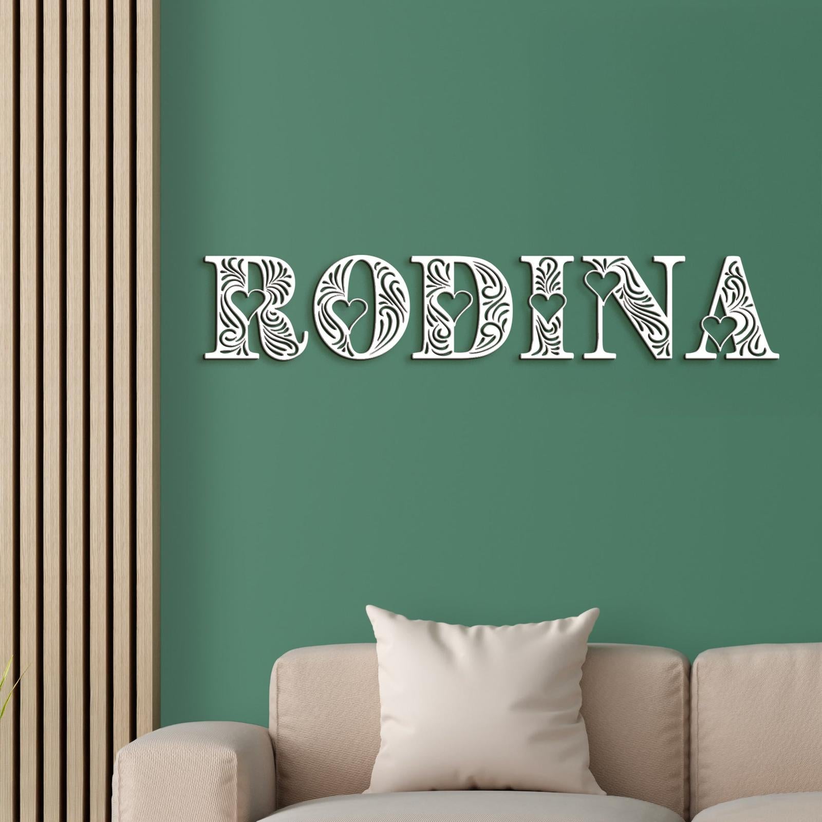 Drevený nápis RODINA-DREVTEX