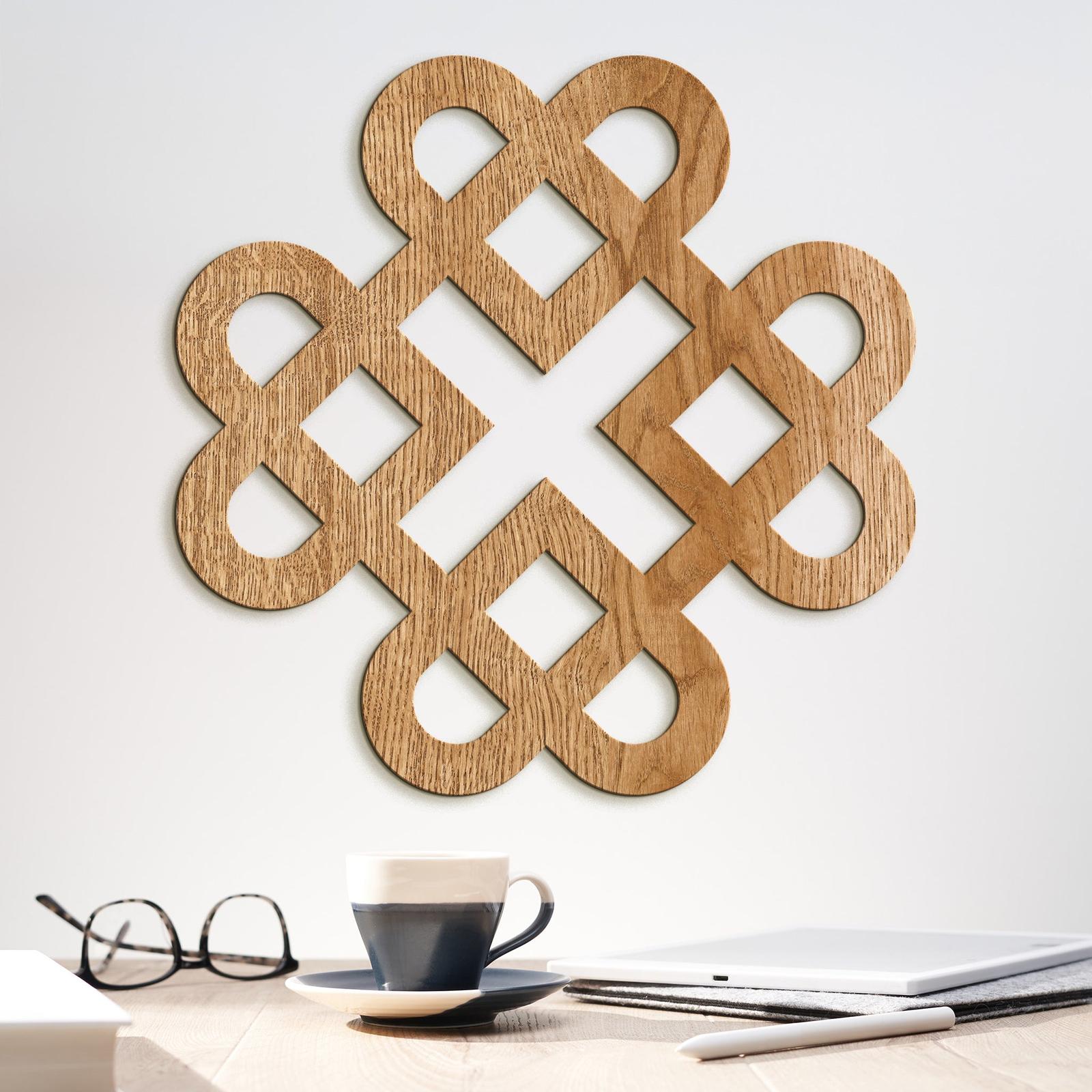 Drevená dekorácia Srdcia z keltského uzla-DREVTEX
