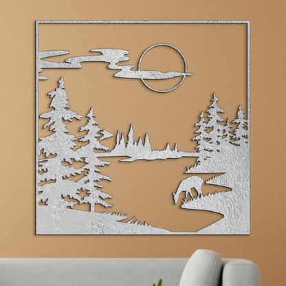 Drevený obraz Lesná čistinka-DREVTEX