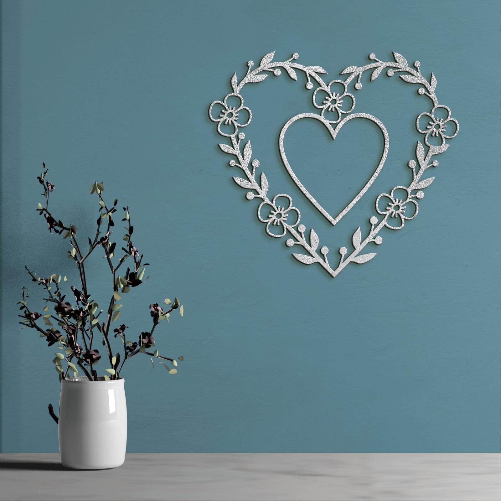 Romantický obraz na stenu HEART-DREVTEX