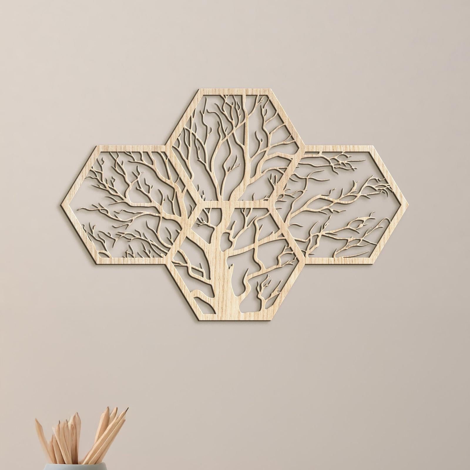 Drevený strom života motív včelieho úľa-DREVTEX