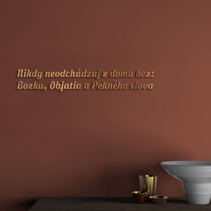 Drevený nápis pravidlá rodiny-DREVTEX