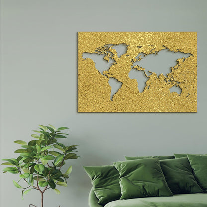 Drevený obraz na stenu Mapa sveta-DREVTEX