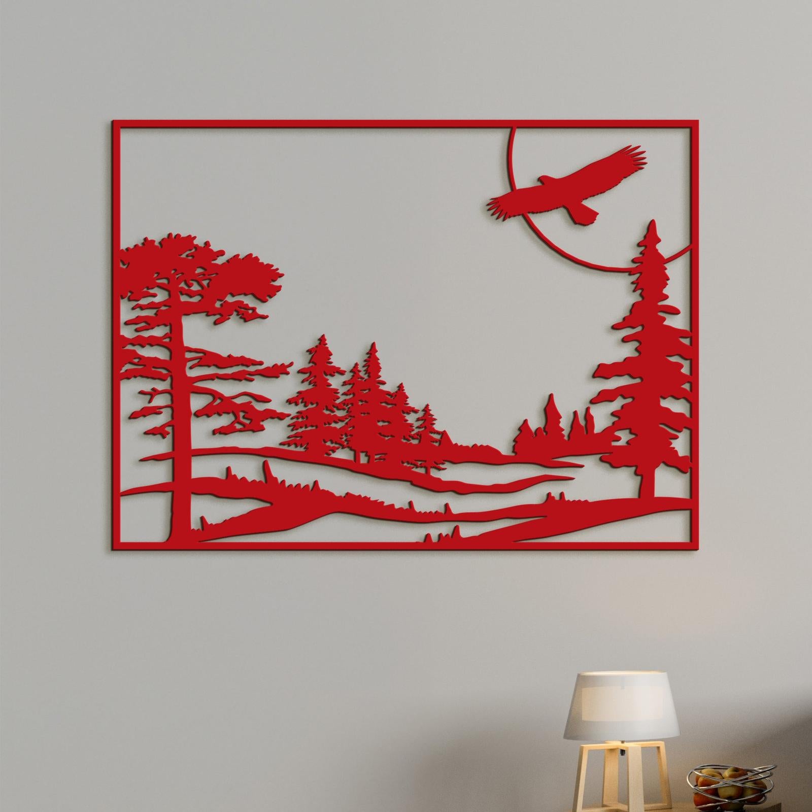 Dreveny obraz let orla-DREVTEX