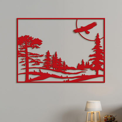 Dreveny obraz let orla-DREVTEX