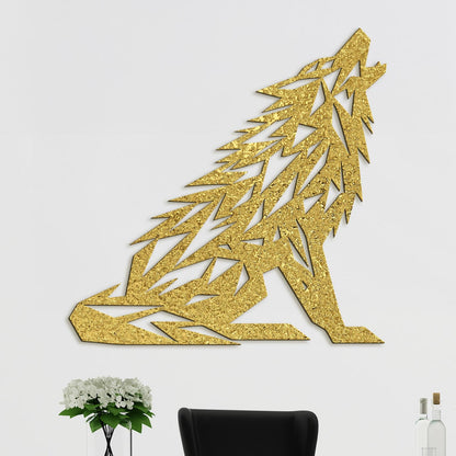 Drevený obraz Vyjúci vlk-DREVTEX