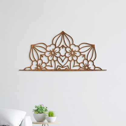 Drevená mandala polkruh CROWN-DREVTEX