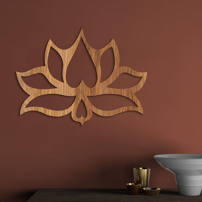 Drevený obraz na stenu Kvet LOTOS-DREVTEX