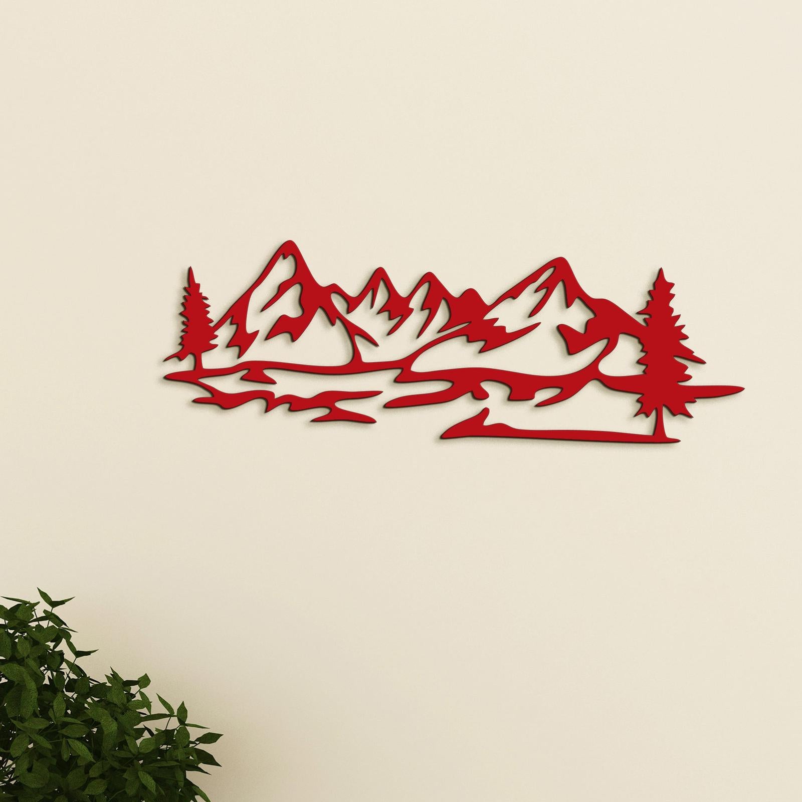 Dreveny obraz silueta hor-DREVTEX