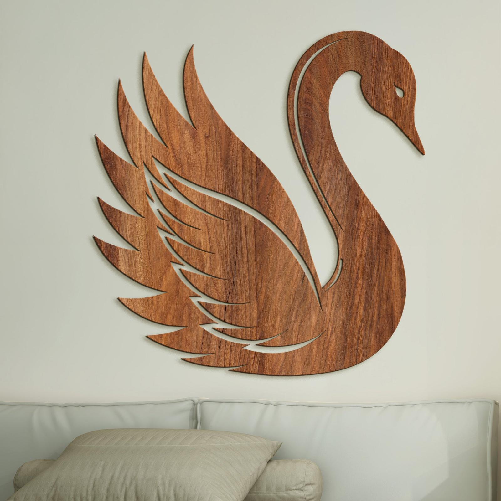 Drevený obraz Elegantná labuť-DREVTEX