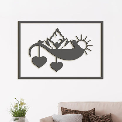 Drevený obraz na stenu Západ slnka-DREVTEX