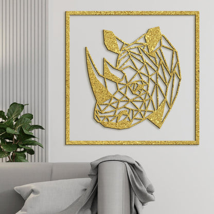 Drevený obraz Nosorožec-DREVTEX