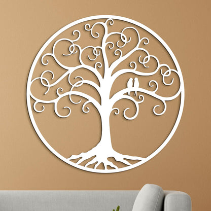 Strom života zaľúbení vtáci-DREVTEX