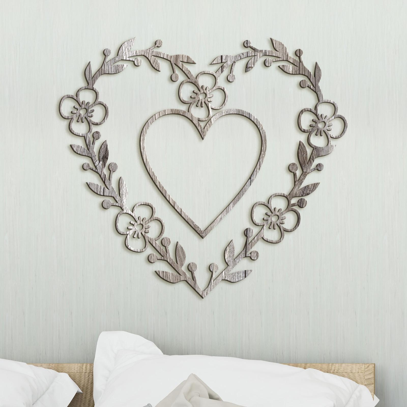 Romantický obraz na stenu HEART-DREVTEX