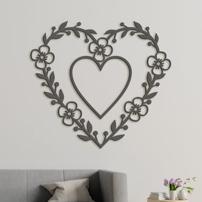 Romantický obraz na stenu HEART-DREVTEX