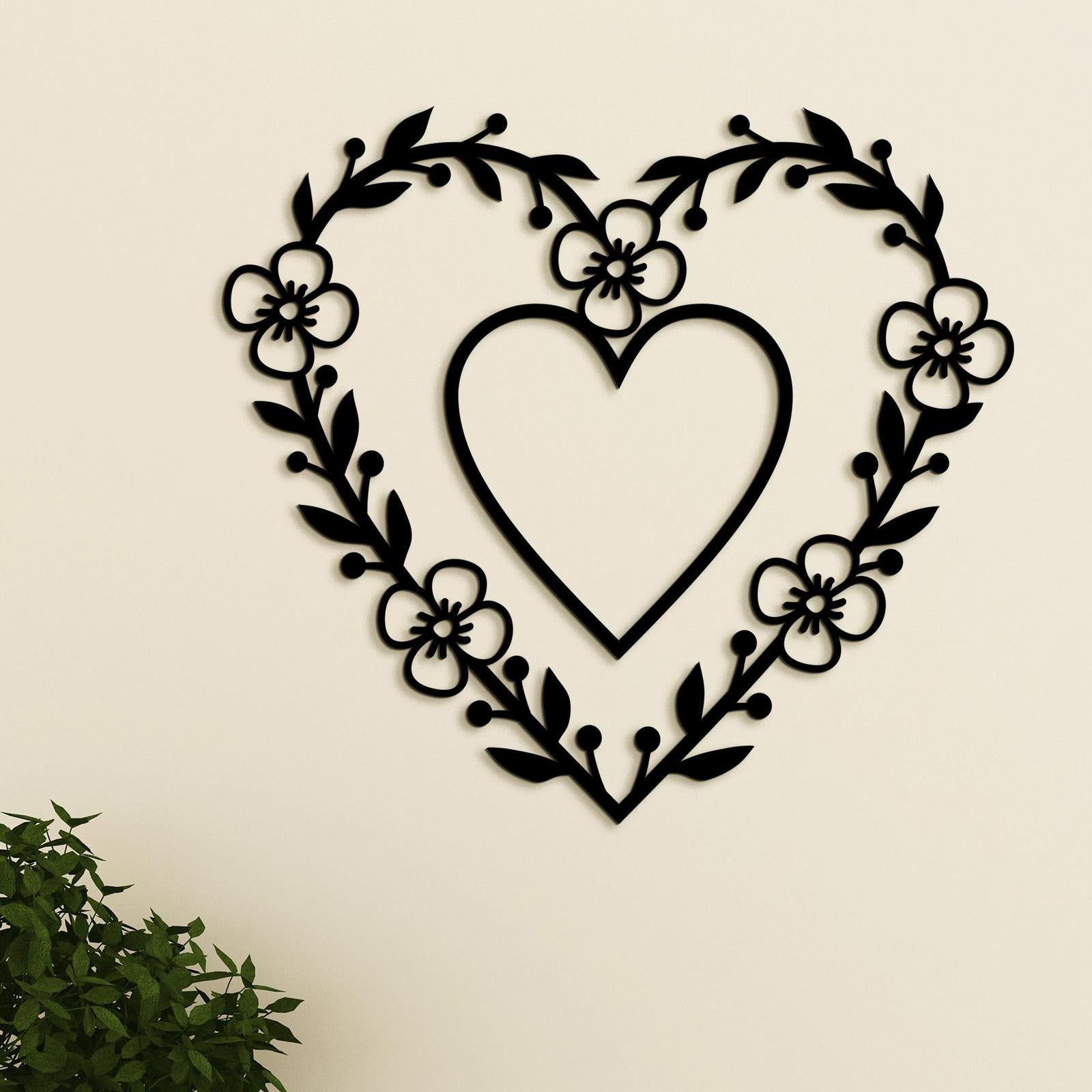 Romantický obraz na stenu HEART-DREVTEX