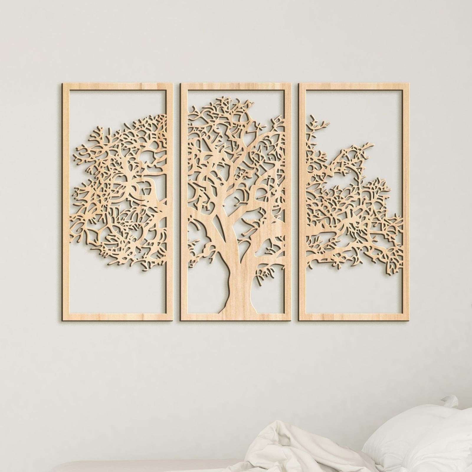 Trojdielny obraz Strom zivota-DREVTEX